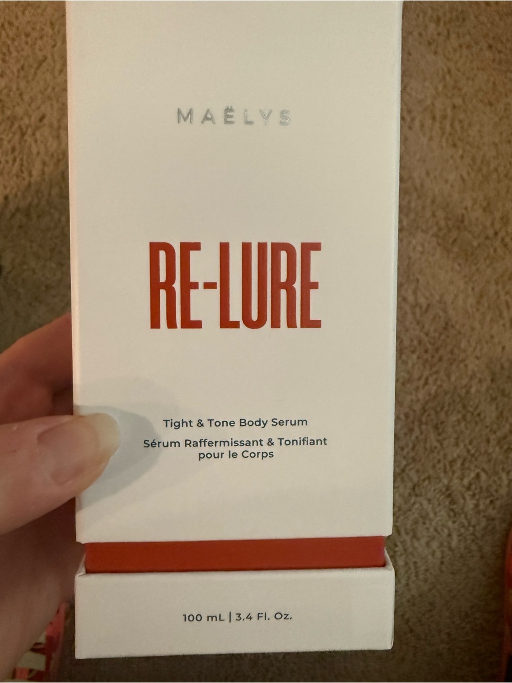 RE-LURE Tight & Tone Body Serum — White with Red Accents